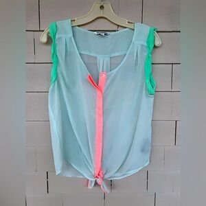 American eagle color block top size medium